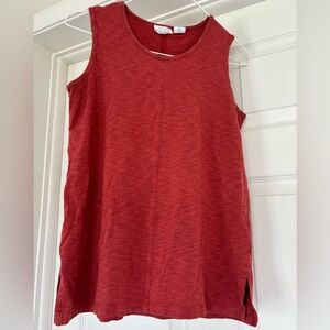 Sigrid Olsen womens XS sleeveless blouse top 
Color rust burnt orange